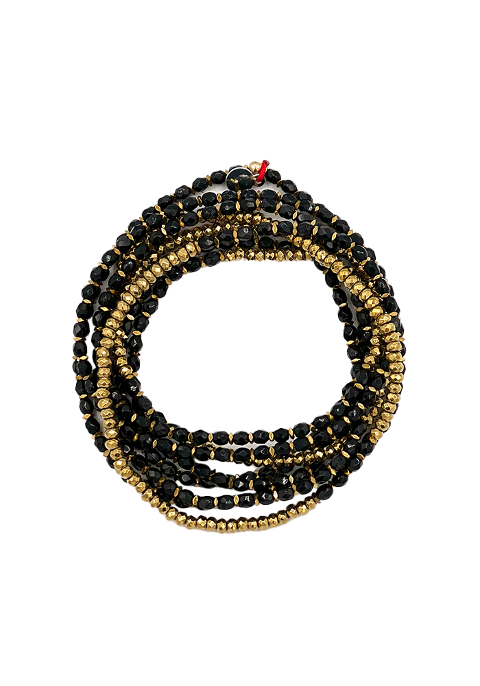 Bracelet 8 Tours Ou Sautoir Caroline Noir Exclu Blush - Têtes Blondes