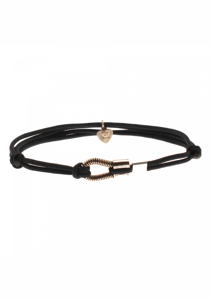 Bracelet "Me" Corde De Basse & Cordon Bleu Marine - Sing A Song