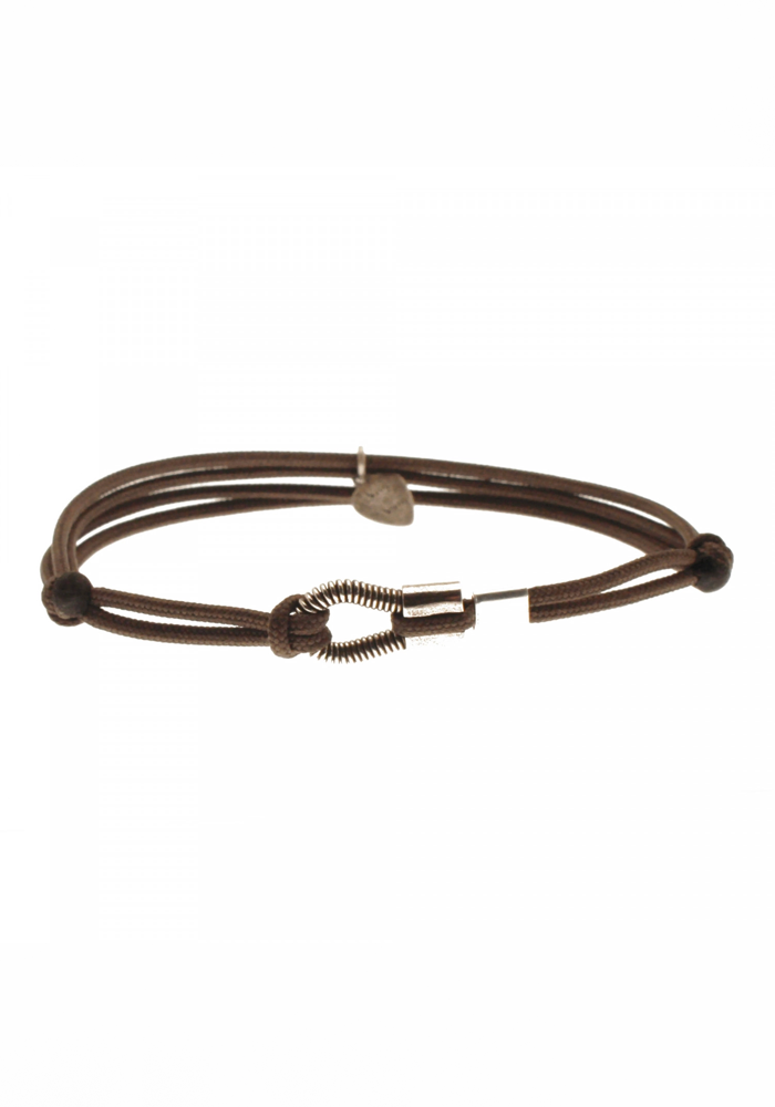Bracelet Homme Me Corde De Basse Cordon Brun - Sing A Song