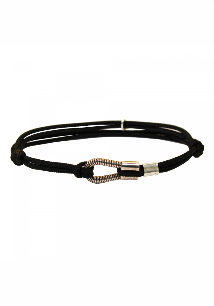 Bracelet Homme Me Corde De Basse Cordon Noir - Sing A Song