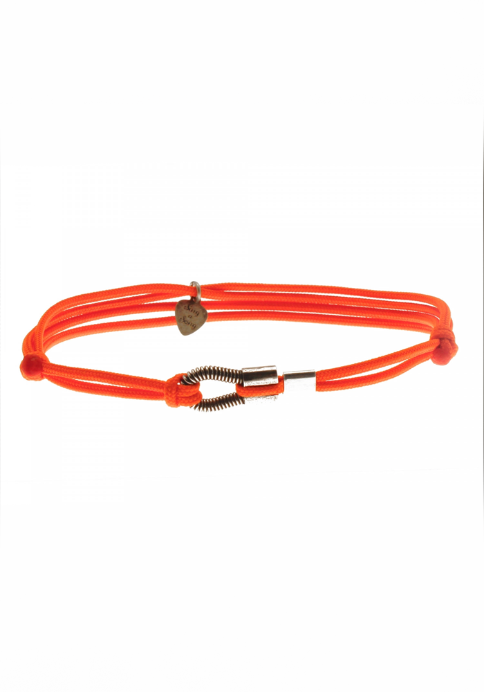 Men's Bracelet Me Bass String Orange Cord