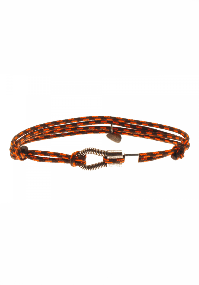 Bracelet Homme Me Corde De Basse Chocolat Orange - Sing A Song