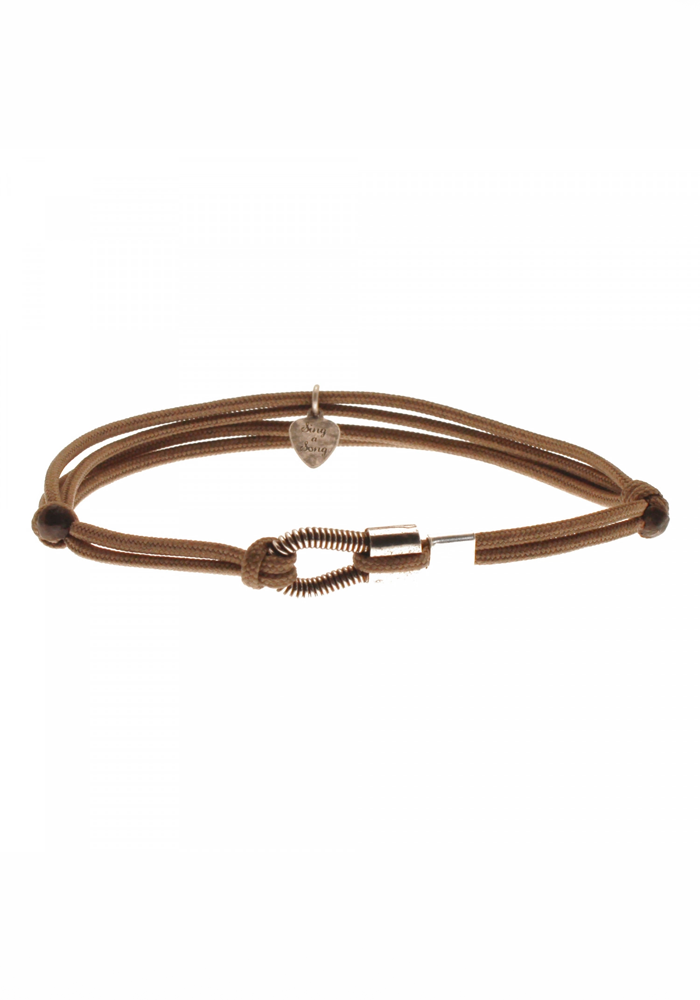 Bracelet Homme Me Corde De Basse Taupe - Sing A Song