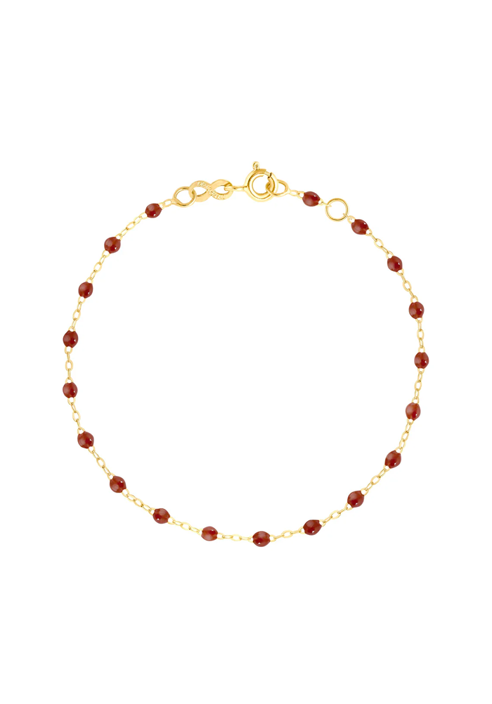Bracelet Classique Gigi Or Jaune Et Résines Moka 17cm - Gigi Clozeau
