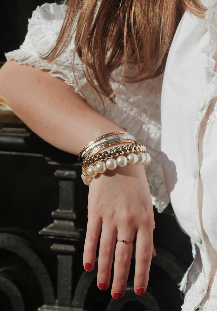 Bichou Bracelet-Chouchou Chaine Dorée - Blush Sélection Accessoires