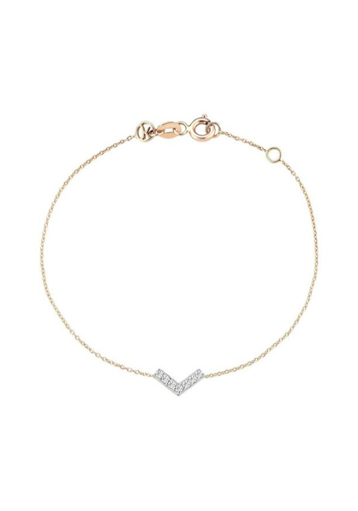 Bracelet Chevron Diamants Blancs - Kismet By Milka