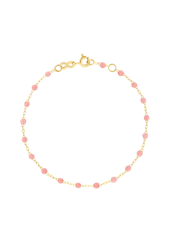 Pulsera Gigi Classic Oro Amarillo Rubor Resinas 17cm