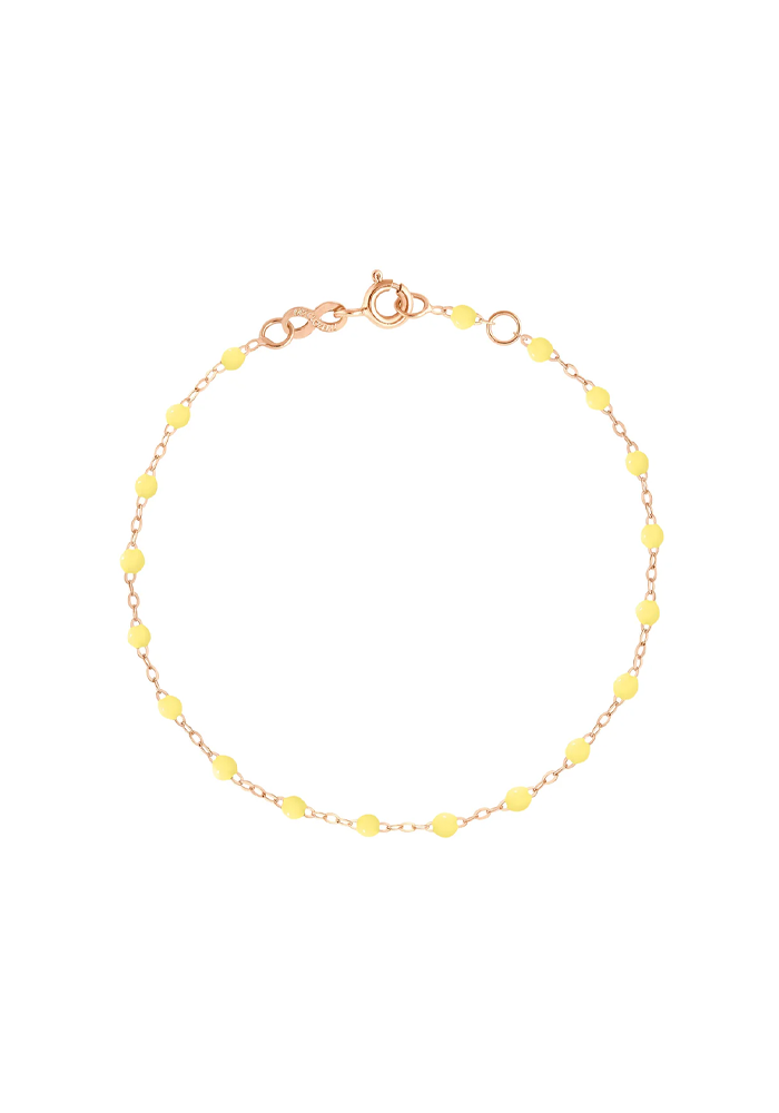 Bracelet Classique Gigi Or Rose Et Résines Mimosa 15cm - Gigi Clozeau