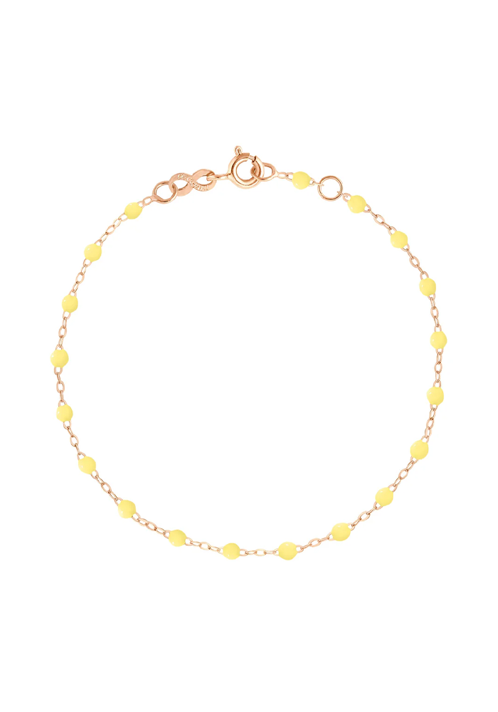 Bracelet Classique Gigi Or Rose Et Résines Mimosa 17cm - Gigi Clozeau