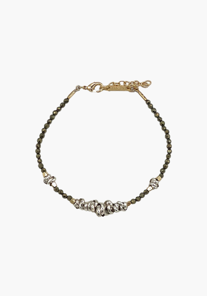 Bracelet Sharon Argent Et Pyrites - Hanka Ïn