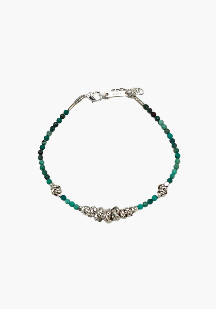 Bracelet Sharon Argent Et Turquoises - Hanka Ïn
