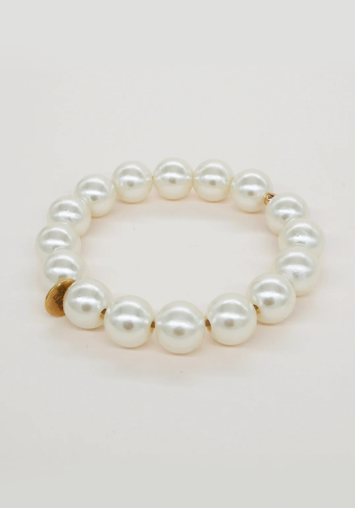Bichou Bracelet-Chouchou Perles Nacrées - Blush Sélection Accessoires