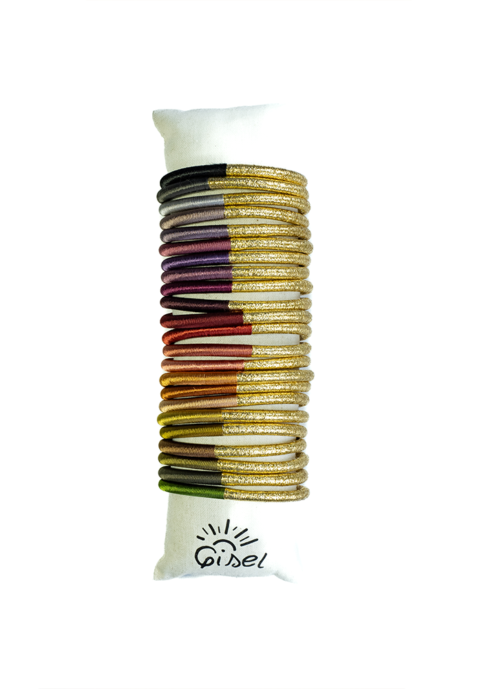 Jonc Circle Mi Lurex Mi Couleur - Gisel Paris