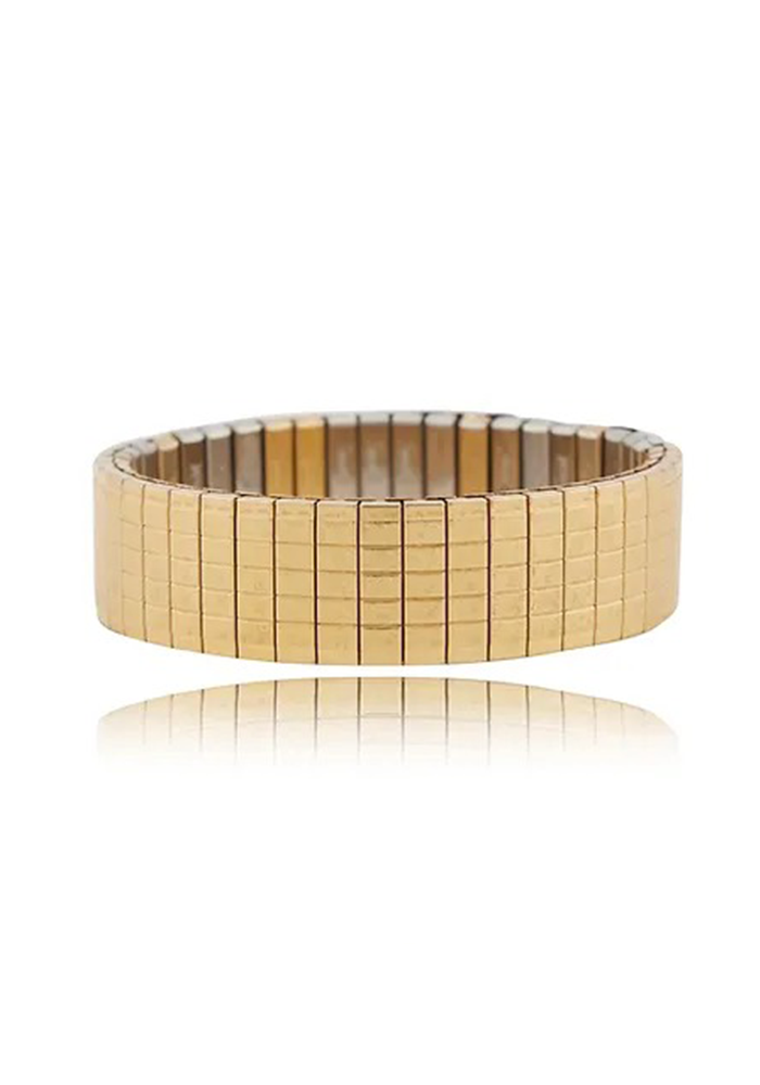 Bracelet Sig 14 Doré, Argent Et Noir - Sigal