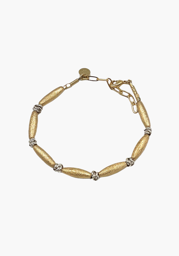 Bracelet Tory Plaqué Or Et Argent - Hanka Ïn