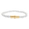 Brazalete giratorio chapado en plata y oro amarillo