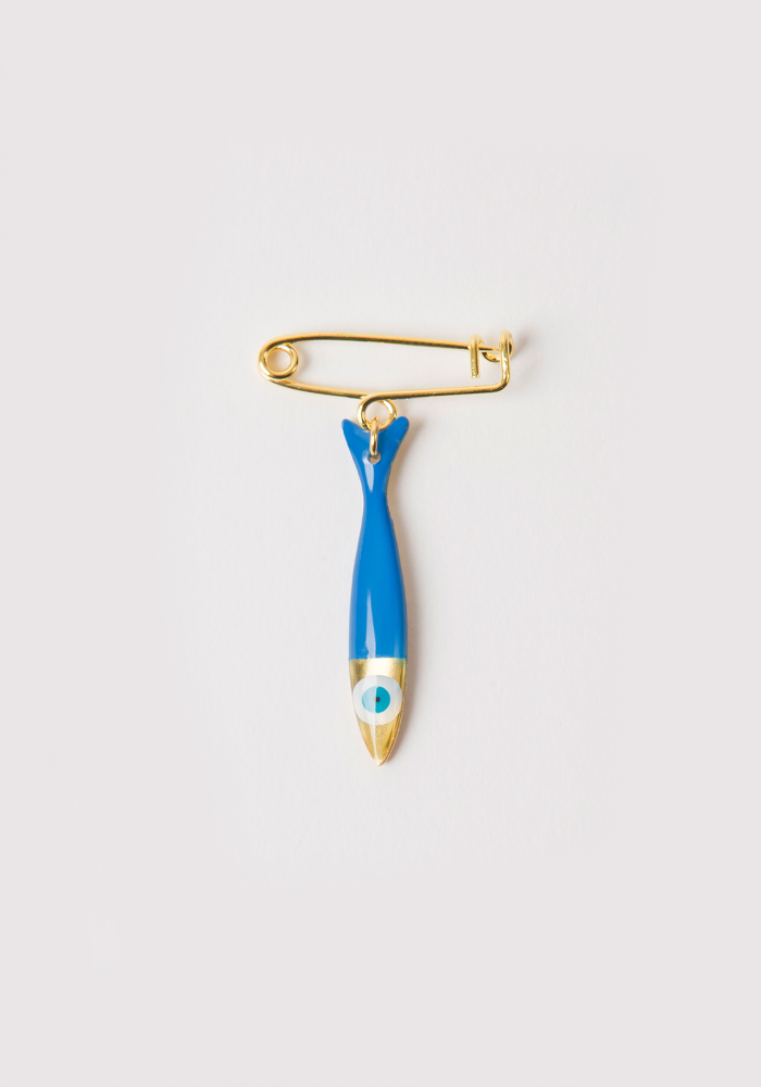 Broche Sardine XXS Bleu - Bords De L'Eau
