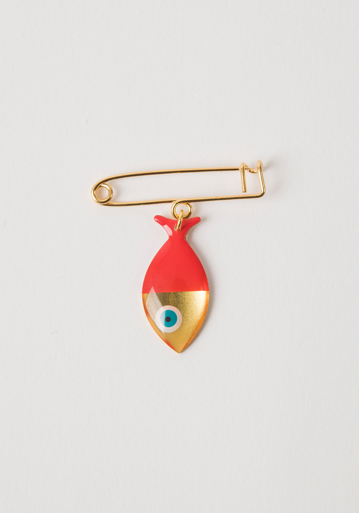 Broche Poisson XXS Corail - Bord De L'Eau