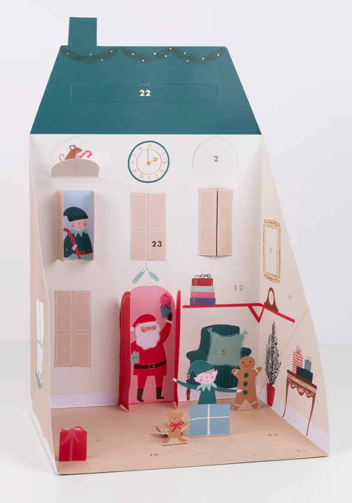 Calendrier De L'Avent Maison Du Père Noel À Décorer - Meri Meri