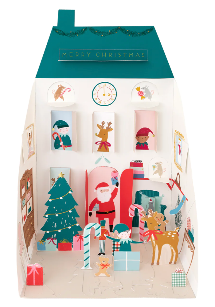 Calendrier De L'Avent Maison Du Père Noel À Décorer - Meri Meri