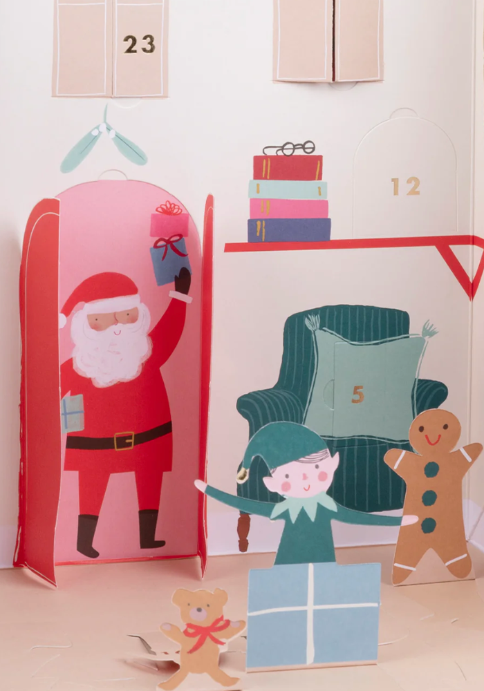 Calendrier De L'Avent Maison Du Père Noel À Décorer - Meri Meri