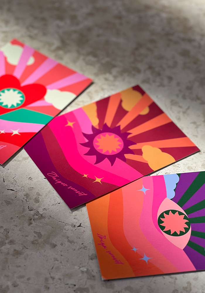 Carte De Voeux Capri Sunset - Blush
