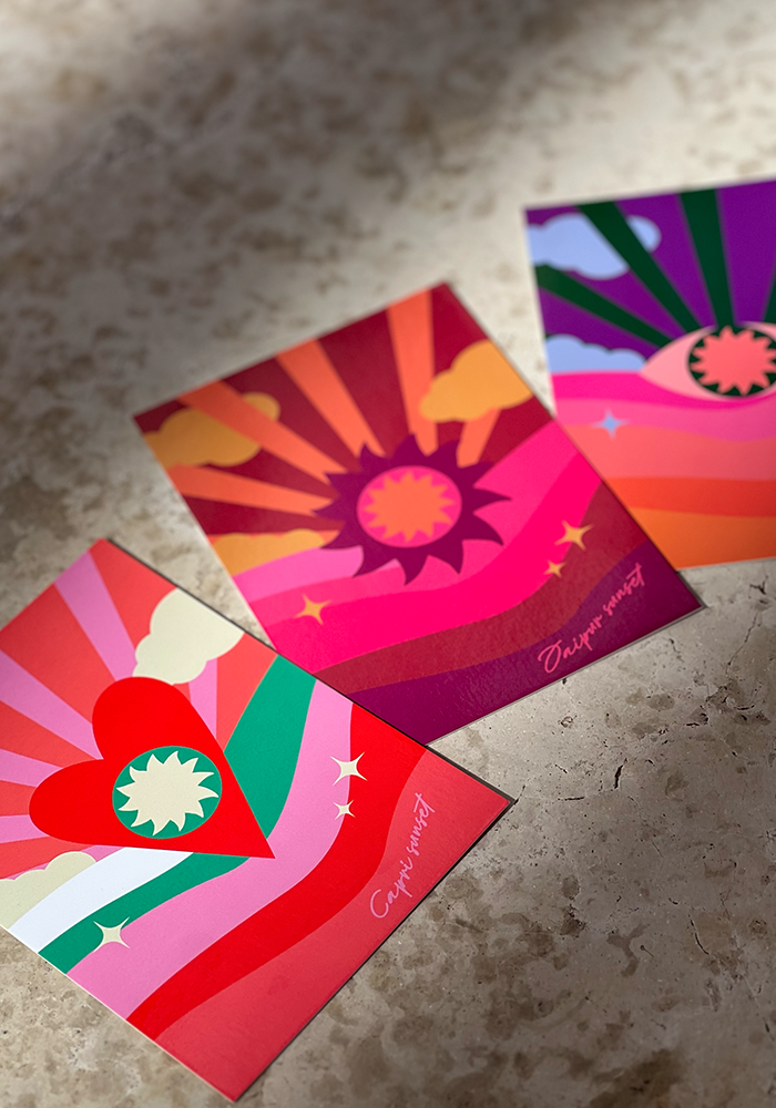 Carte De Voeux Capri Sunset - Blush
