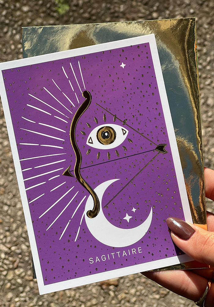 Tarjeta de signo de Sagitario