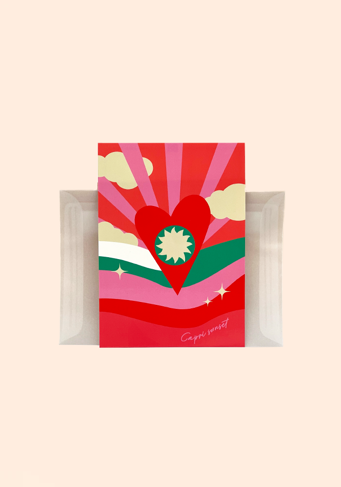 Carte De Voeux Capri Sunset - Blush