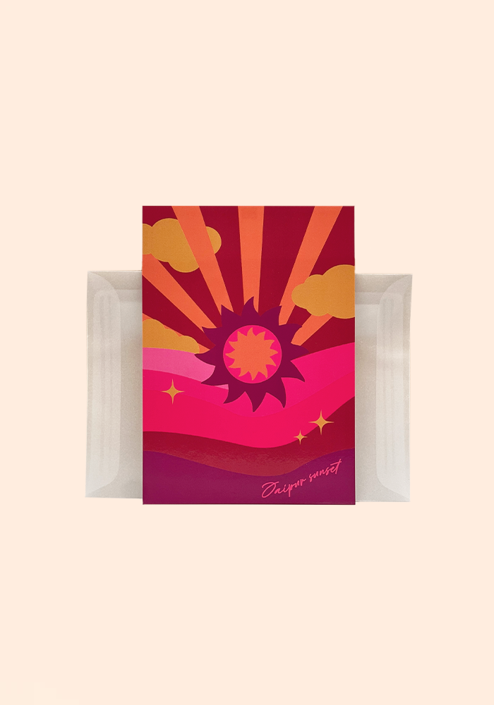 Carte De Voeux Jaipur Sunset - Blush