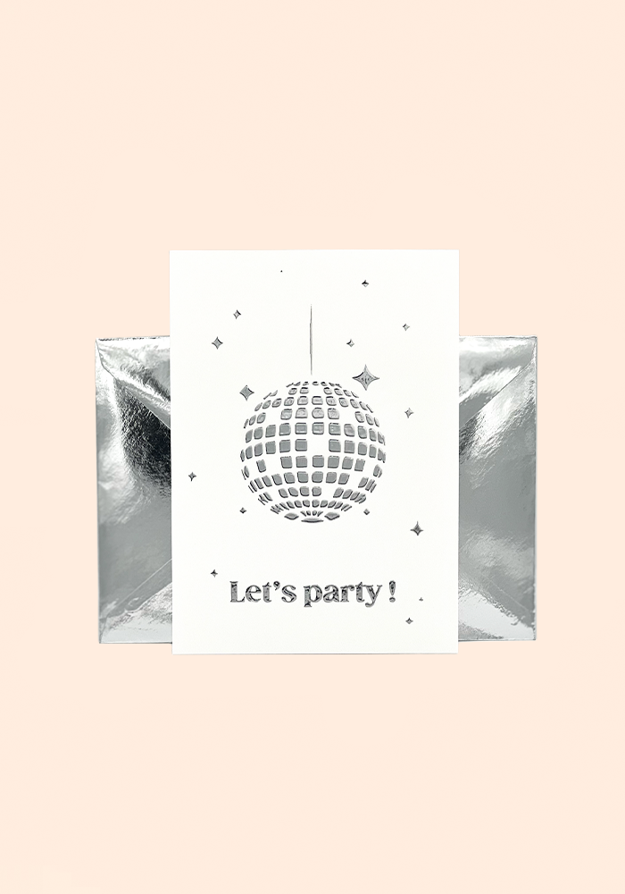 Carte De Voeux Let's Party ! - Blush