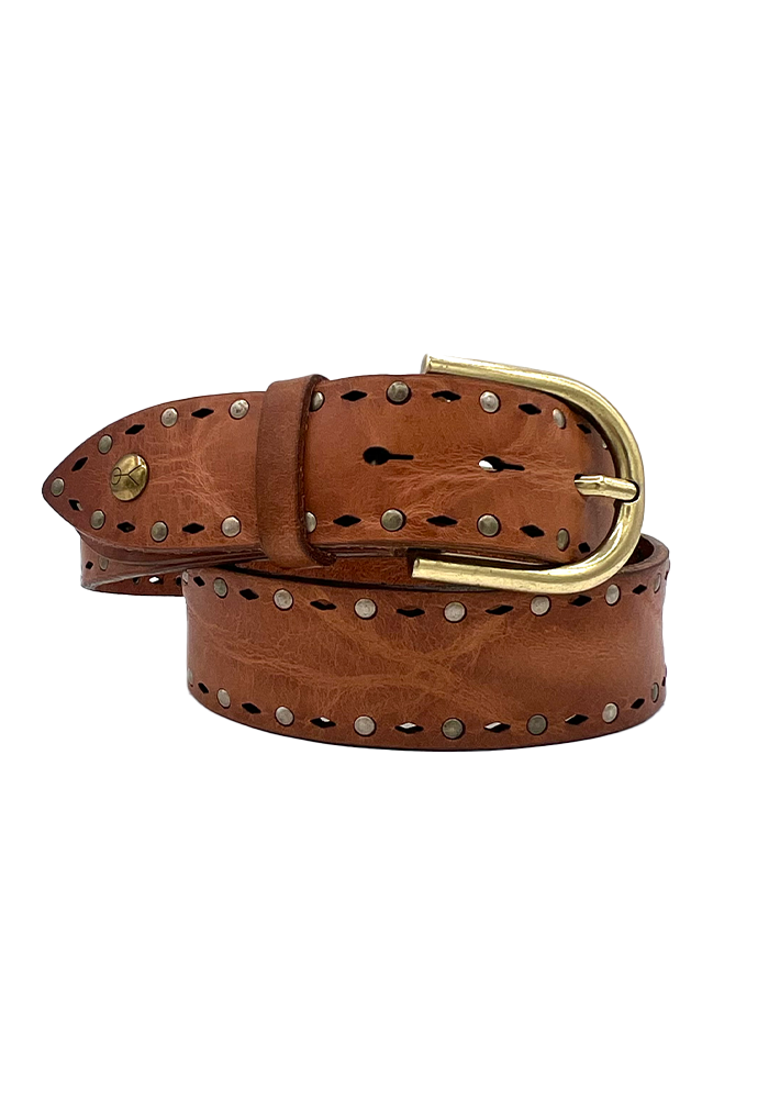 Ceinture Cuir Avec Clou Noire - Yolete