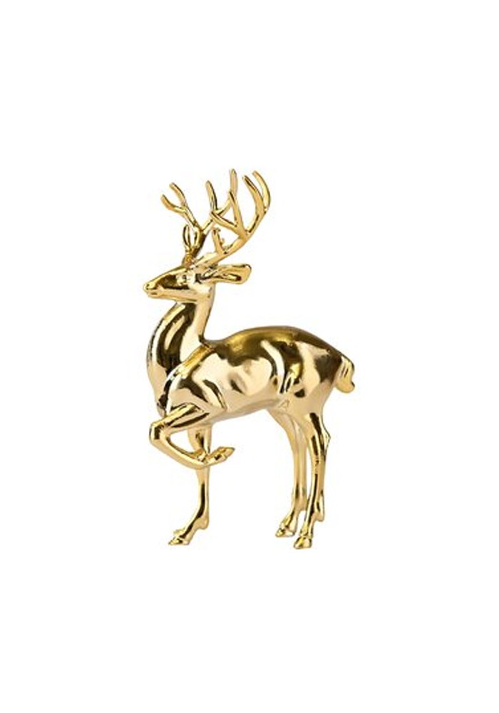 Statuette Shanghai Cerf S Doré - Blush Sélection Décoration