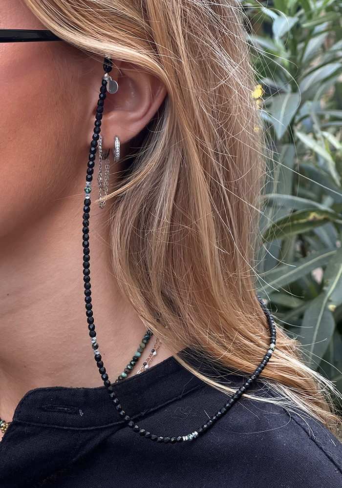Chaine De Lunettes Noire Exclu Blush - Têtes Blondes
