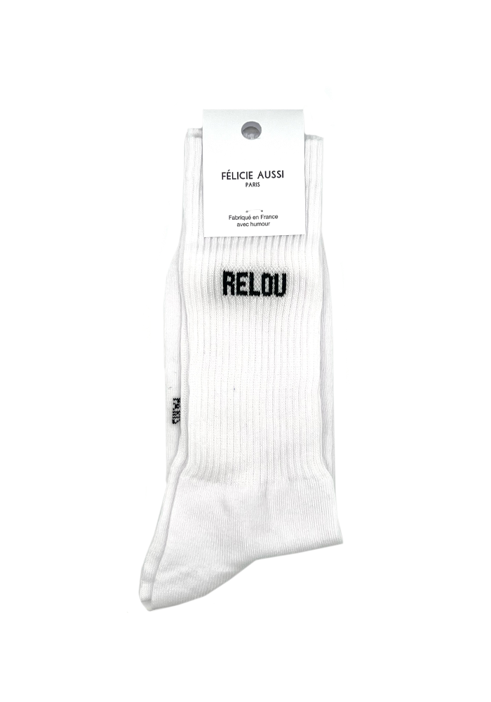 Chaussettes Homme Relou Blanche - Félicie Aussi