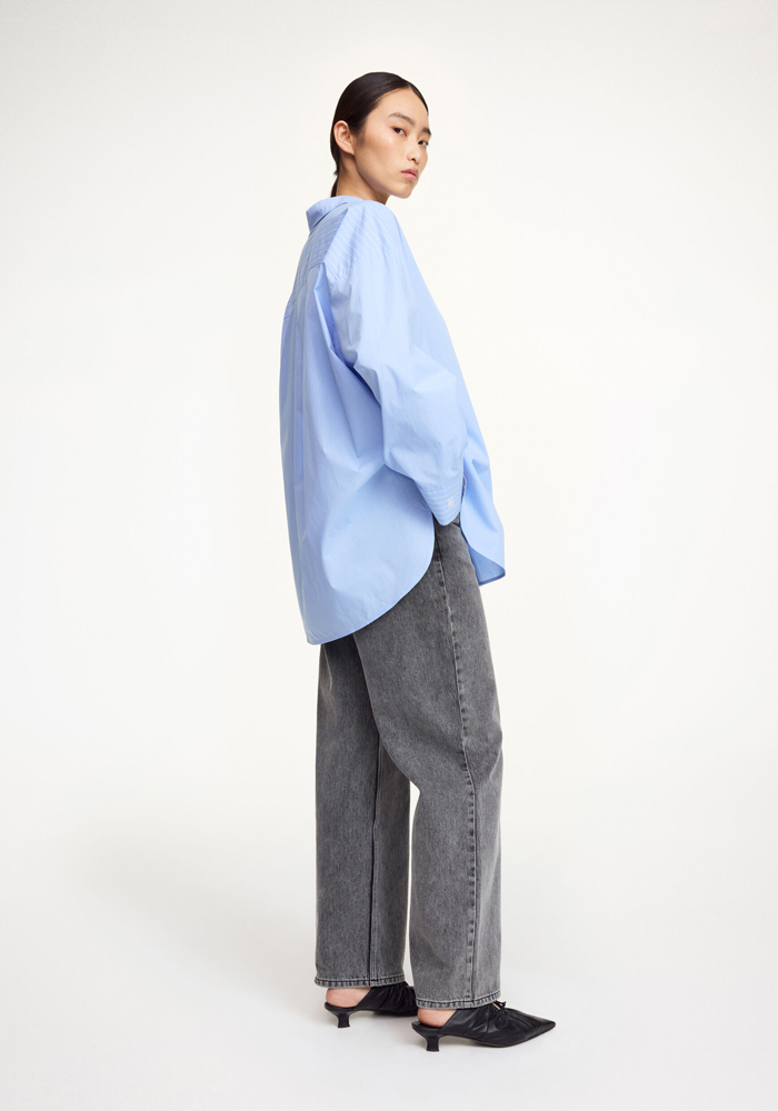 Chemise Derris Blue Iris Stripe Small - By Malene Birger