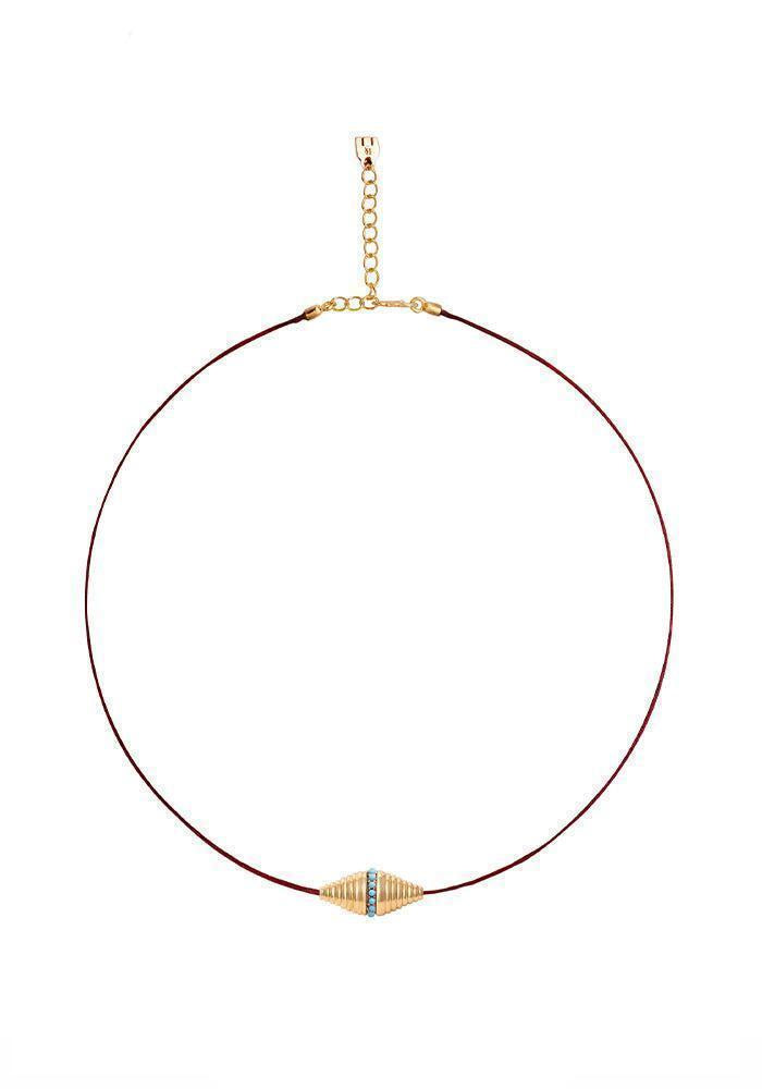 Choker Rakhi 3 Turquoise - Dorothée Sausset