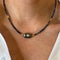 Choker Inside Iolites Et Pyrite