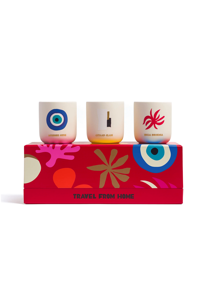 Coffret 3 Mini Bougies Travel From Home - Assouline