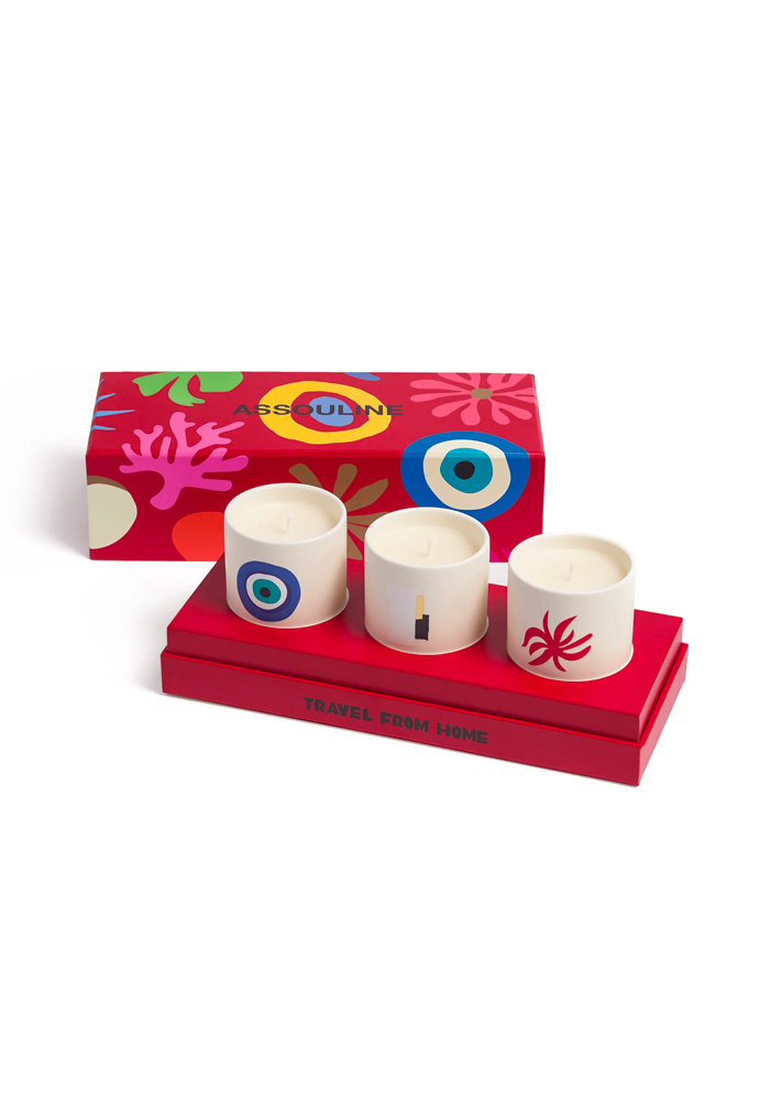 Coffret 3 Mini Bougies Travel From Home - Assouline