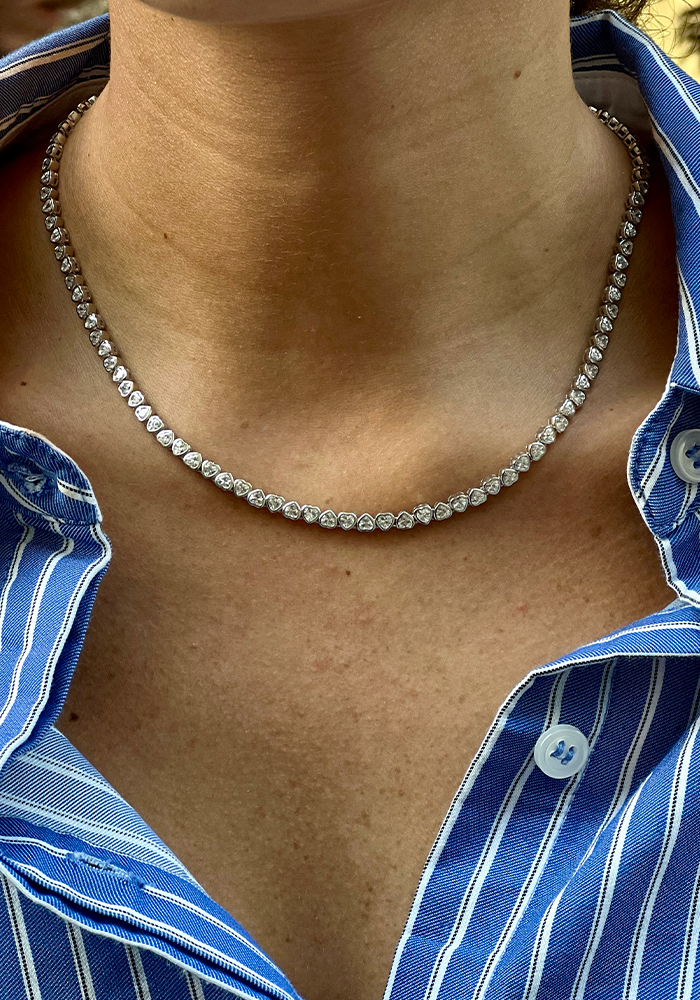 Collier Kory Plaqué Argent - Maison Baika
