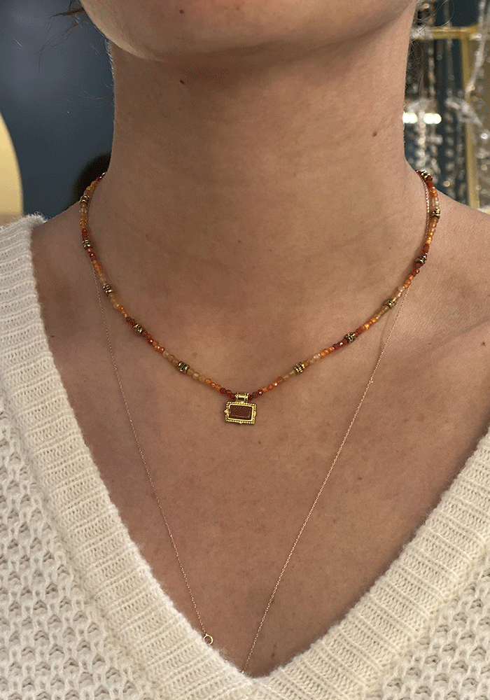 Collier Lilibeth Orange - Blush Sélection Bijoux
