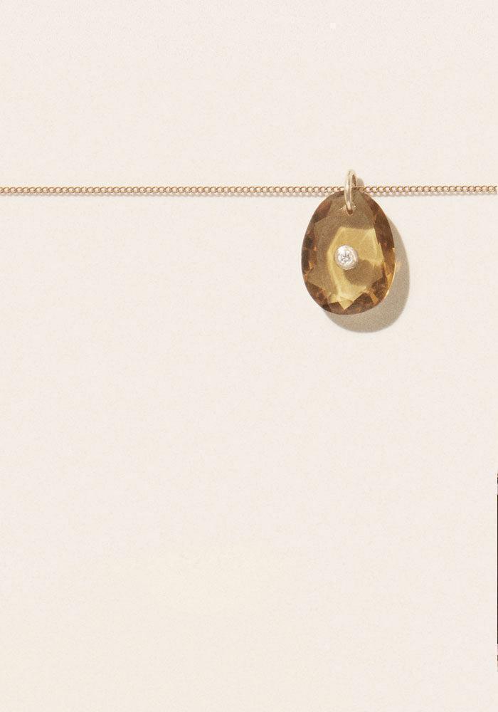 Collier Orso N°1 Honey Quartz - Pascale Monvoisin