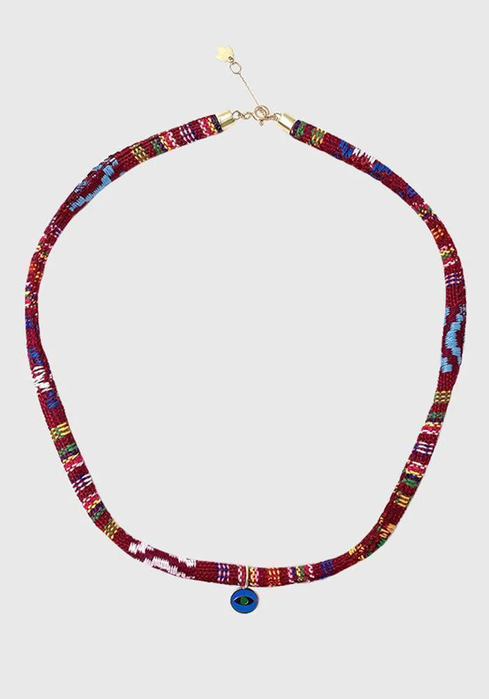 Collier Woodstock Bordeaux - Feidt