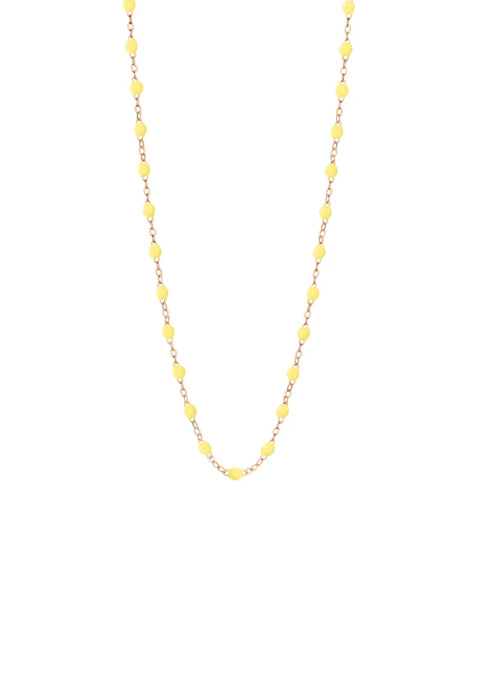 Collier Classique Gigi Or Rose Et Résines Mimosa 42cm - Gigi Clozeau