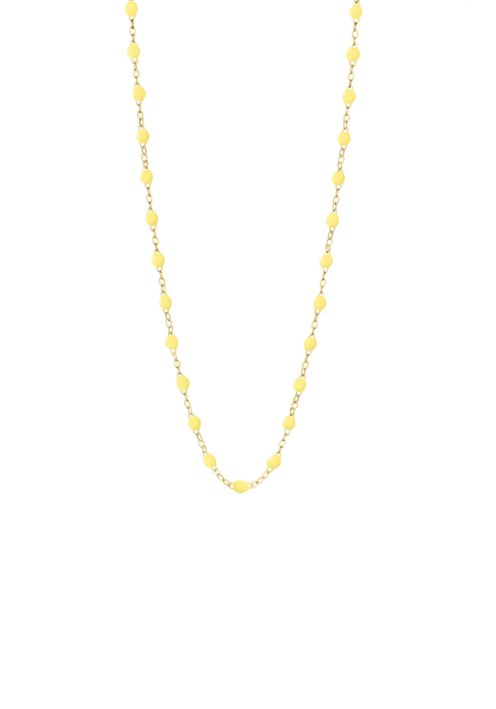 Collier Classique Gigi Or Jaune Et Résines Mimosa 42cm - Gigi Clozeau