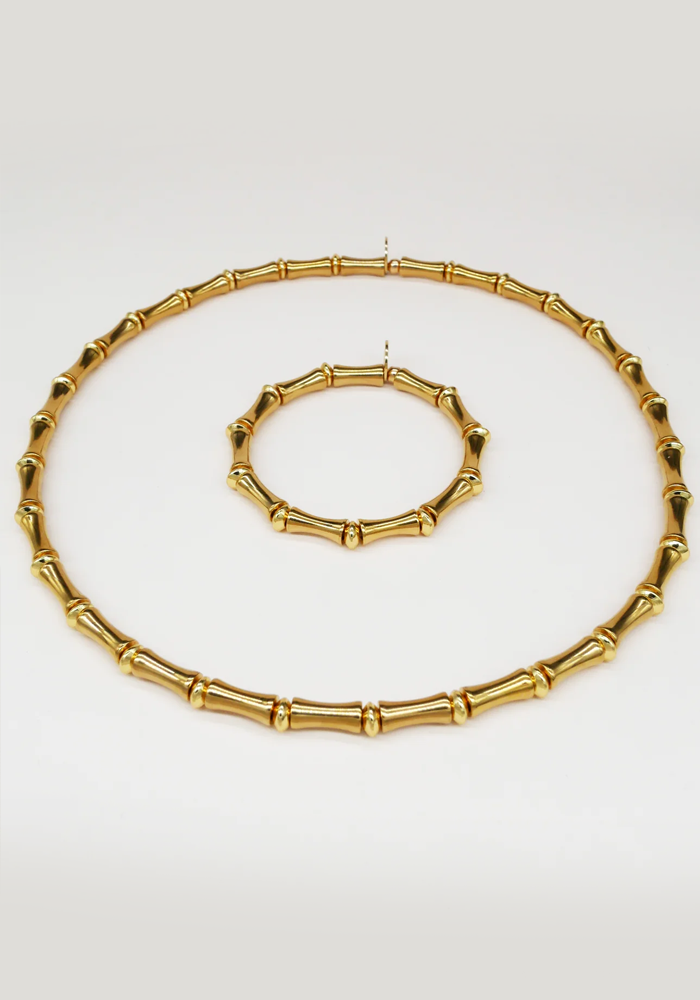 Bichou Collier-Chouchou Bambou L Doré - Blush Sélection