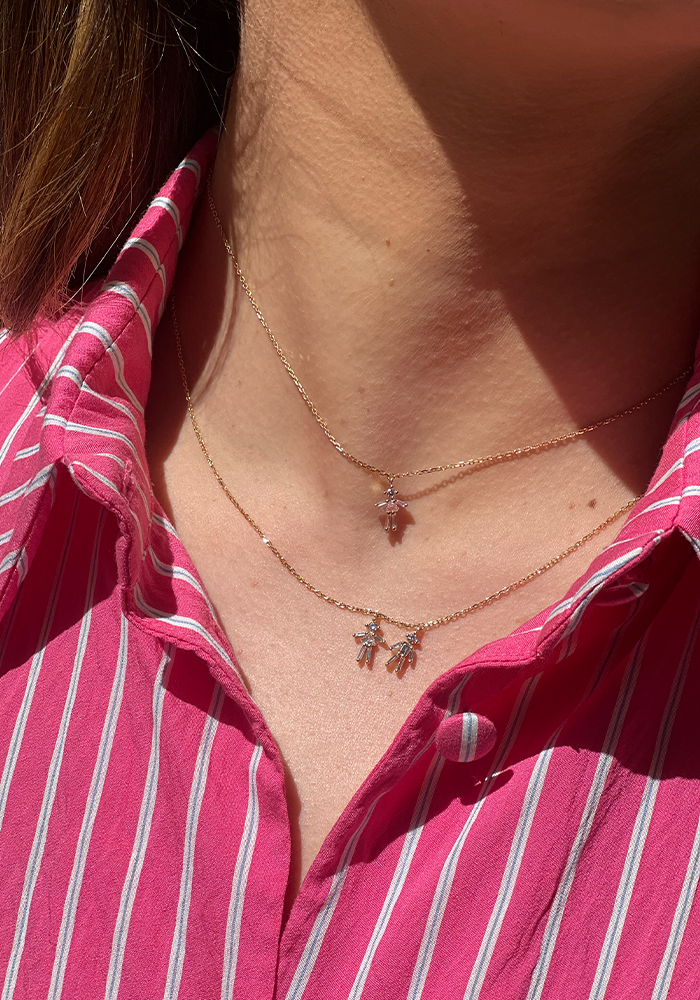 Collier Double Mini Fille Et Garçon - Little Ones Paris