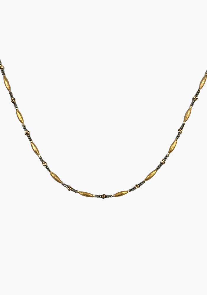 Collier Prism Plaqué Or Et Coquillages Gris - Hanka Ïn