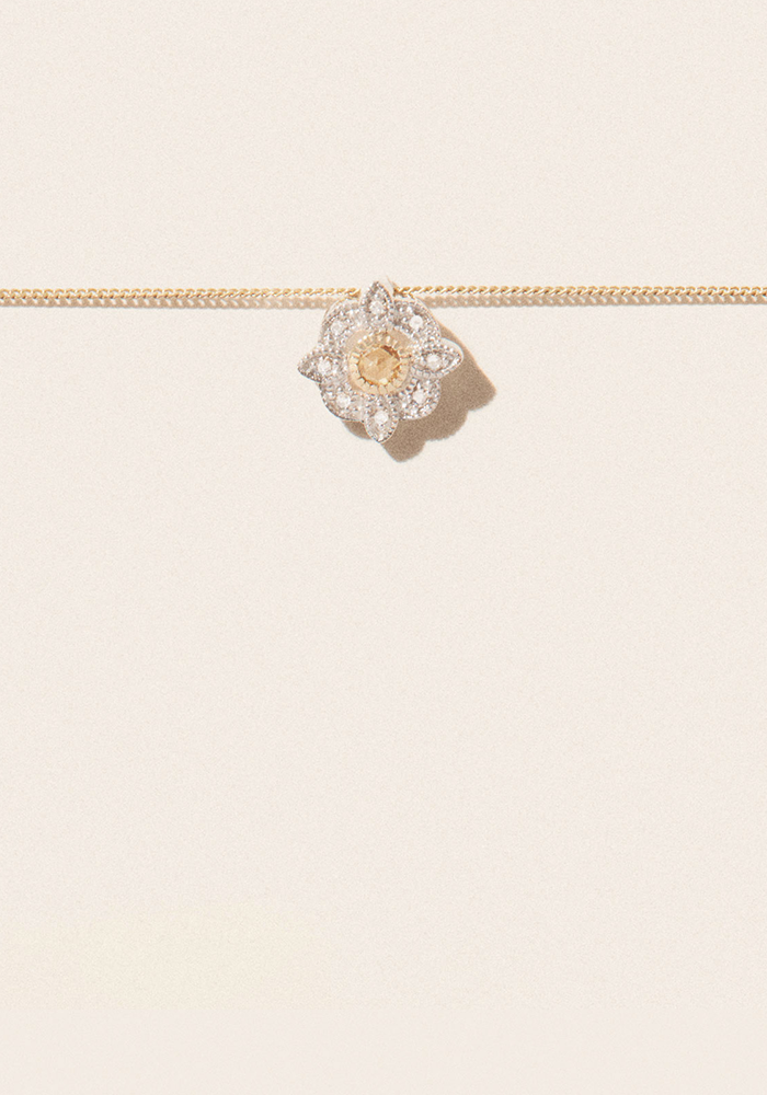 Collier Bettina Or Jaune Et Diamants Blancs